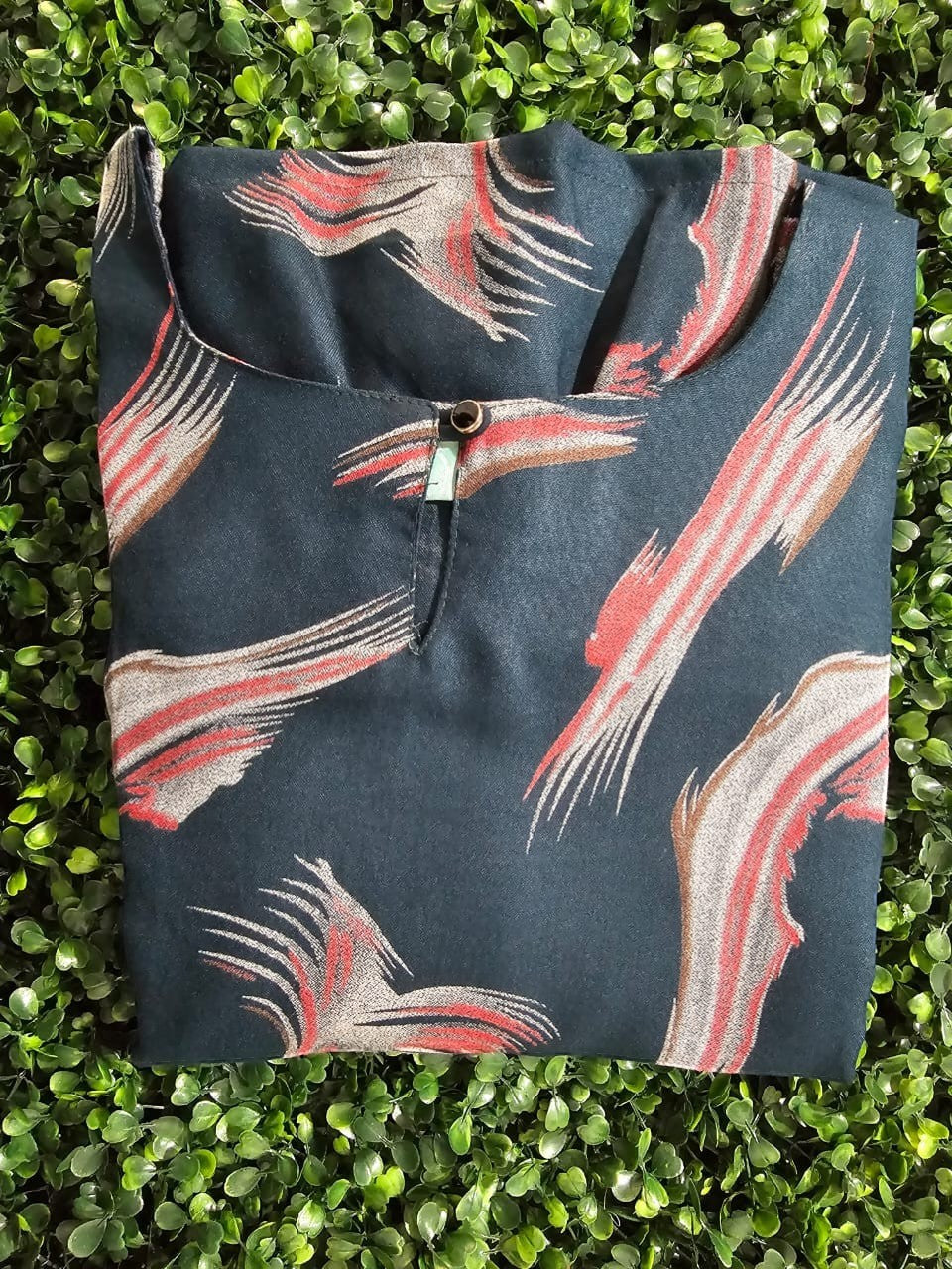 Feather Printed Sleeveless A-Line Frocks with Tie