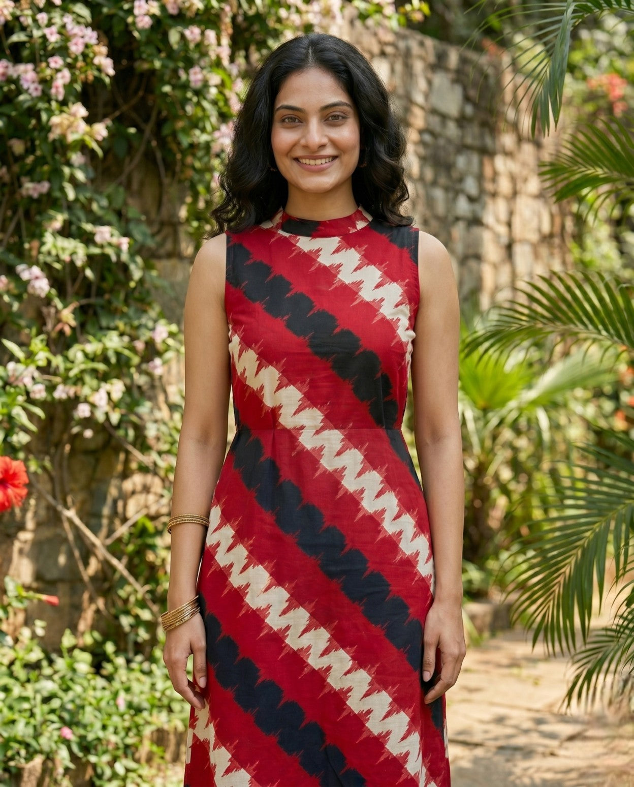 Trendy Sleeveless cotton Frocks with Tie
