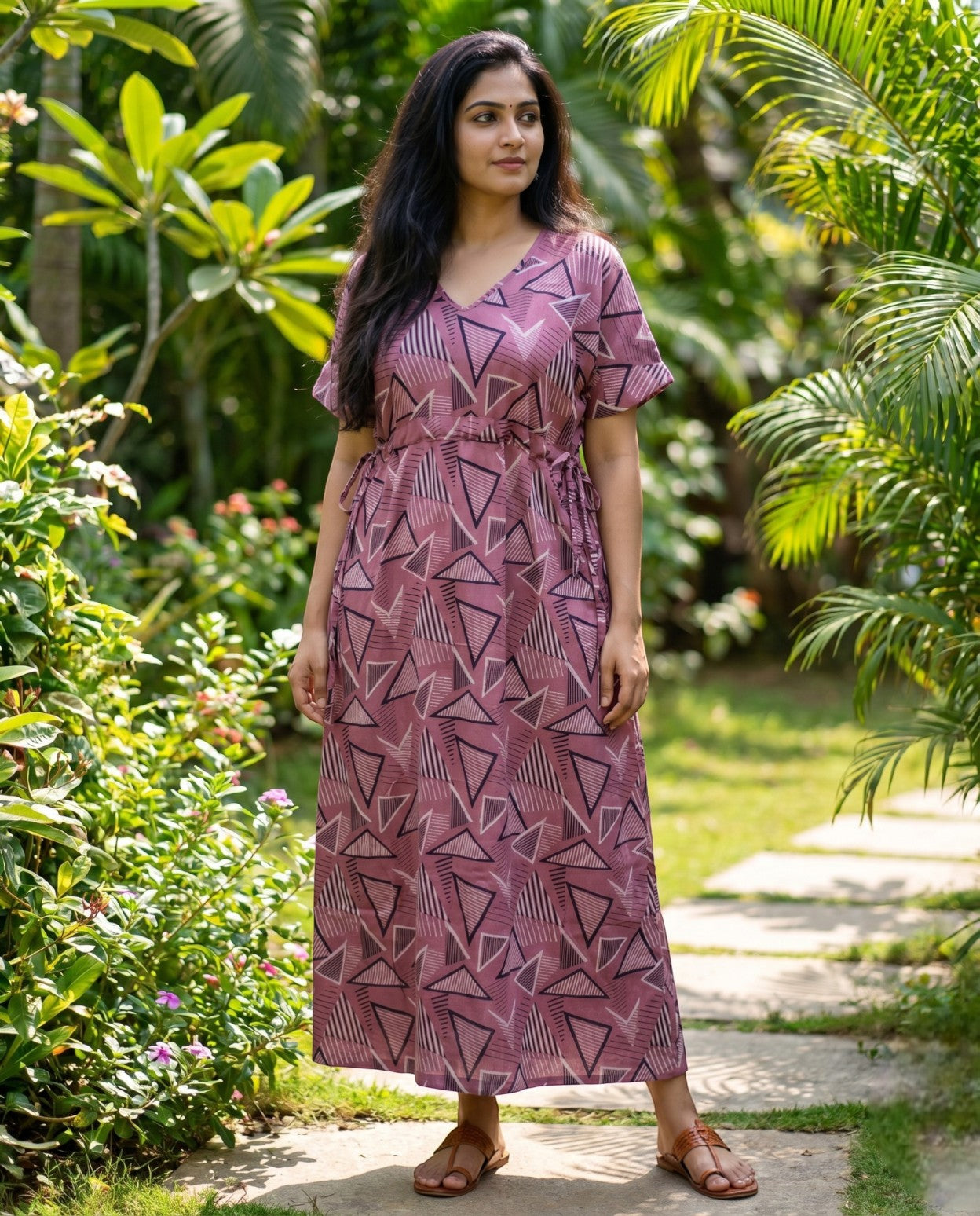 Paraiso premium cotton V-neck Maxi dress