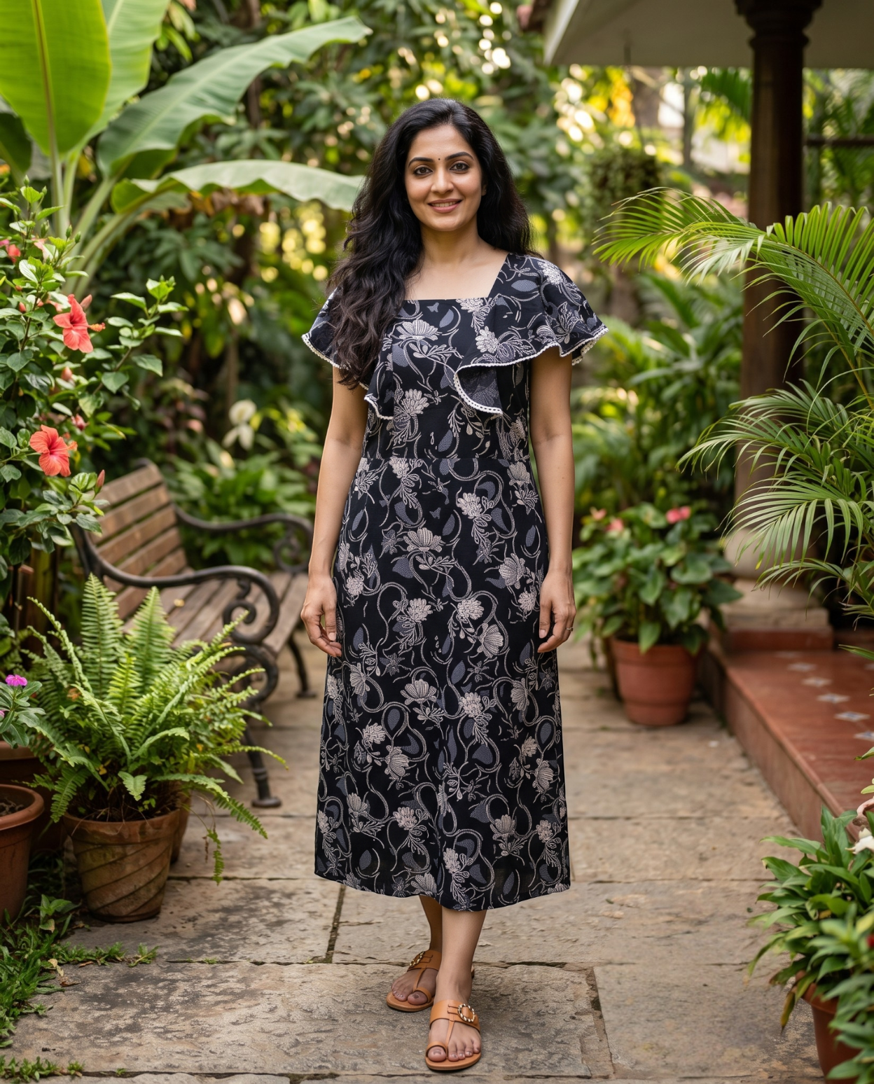 Winged Sleeve Frock