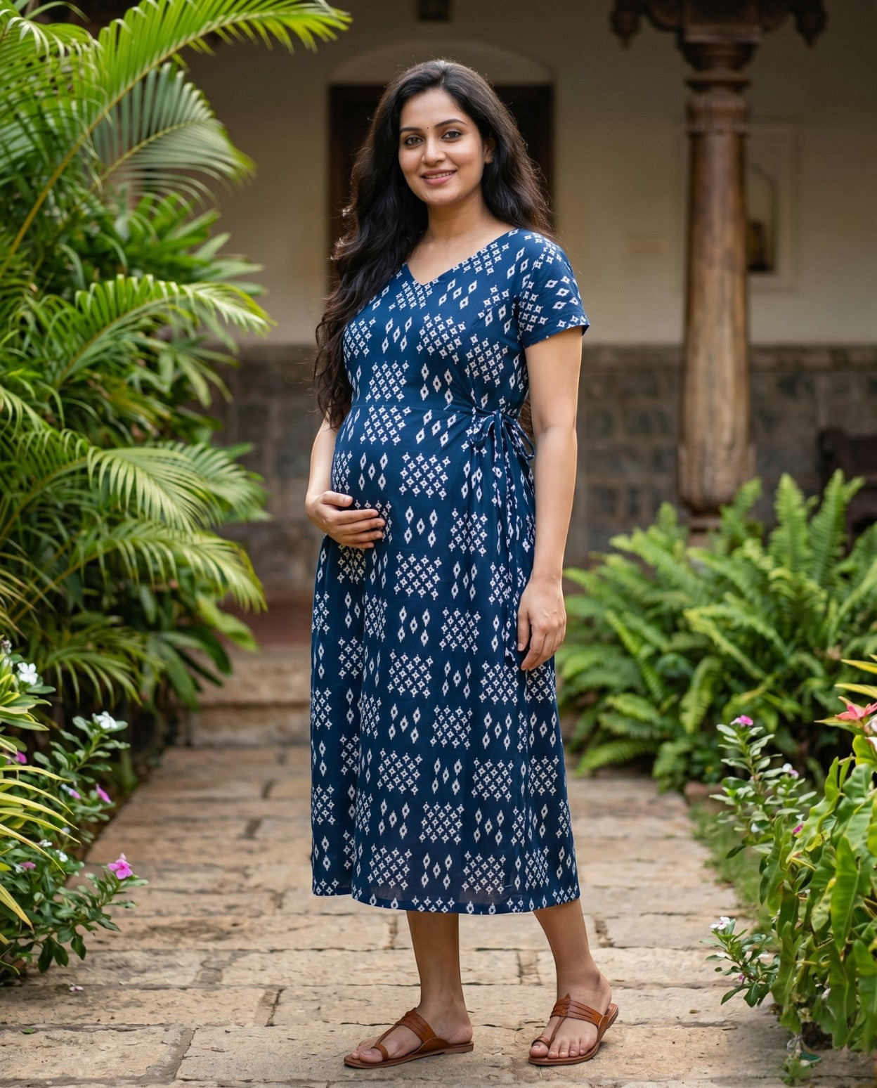 Beautiful Side Tie Frocks-Maternity Cum Feeding