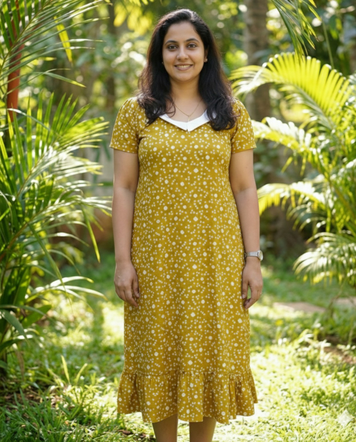 Peterpan Frocks with Semi Puff sleeves