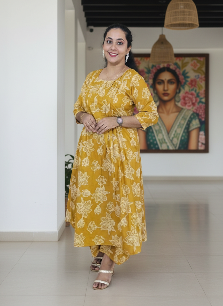 New Symmetric Cotton Co-ord sets With Feeding Support