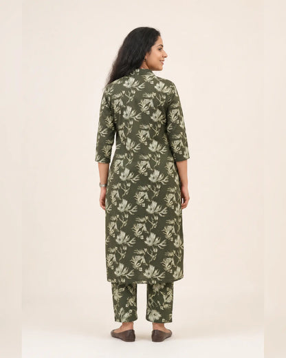 New Symmetric styled Cotton Co-ord sets with Collar Neck and Straight Pant