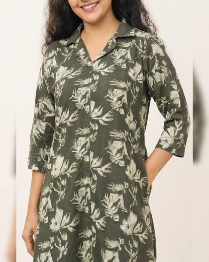 New Symmetric styled Cotton Co-ord sets with Collar Neck and Straight Pant