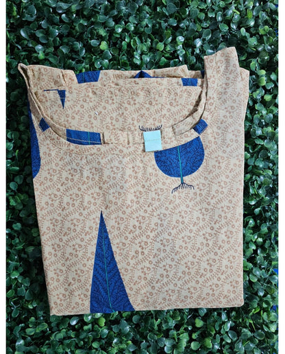 Printed Sleeveless Flared Frock