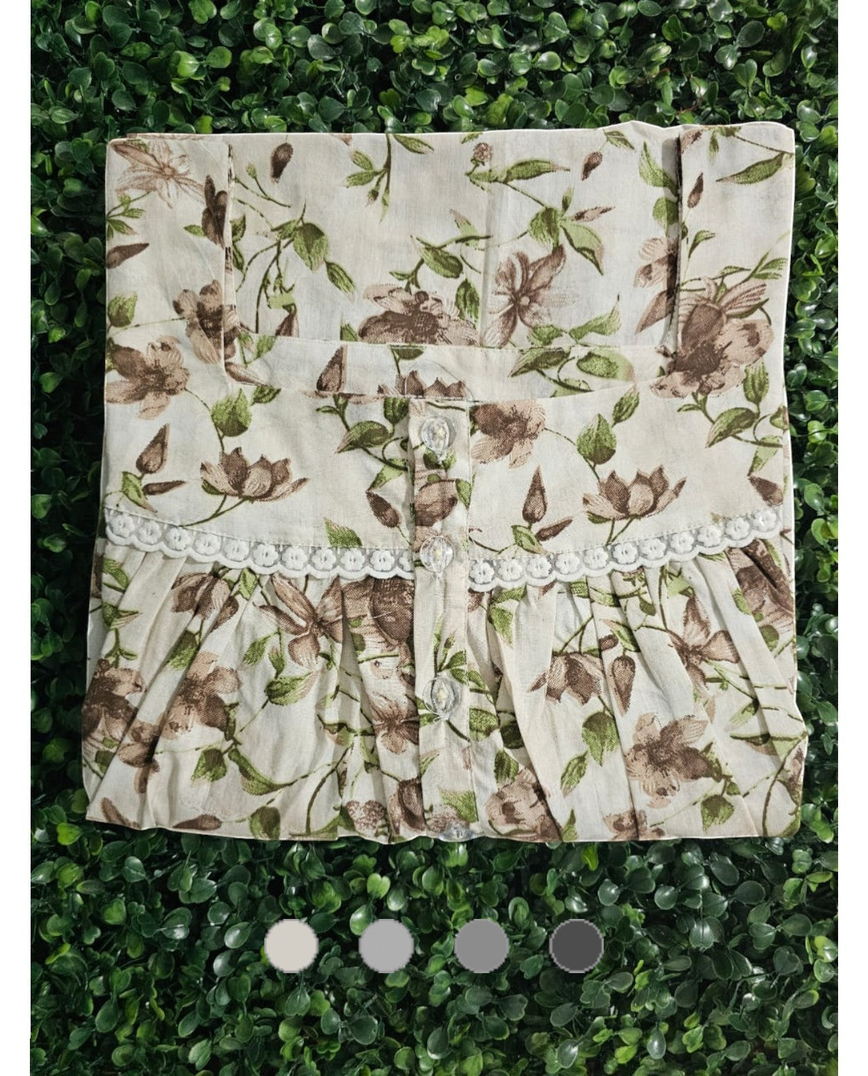 Floral Sleeveless cotton Frocks with Tie- Maternity cum Feeding