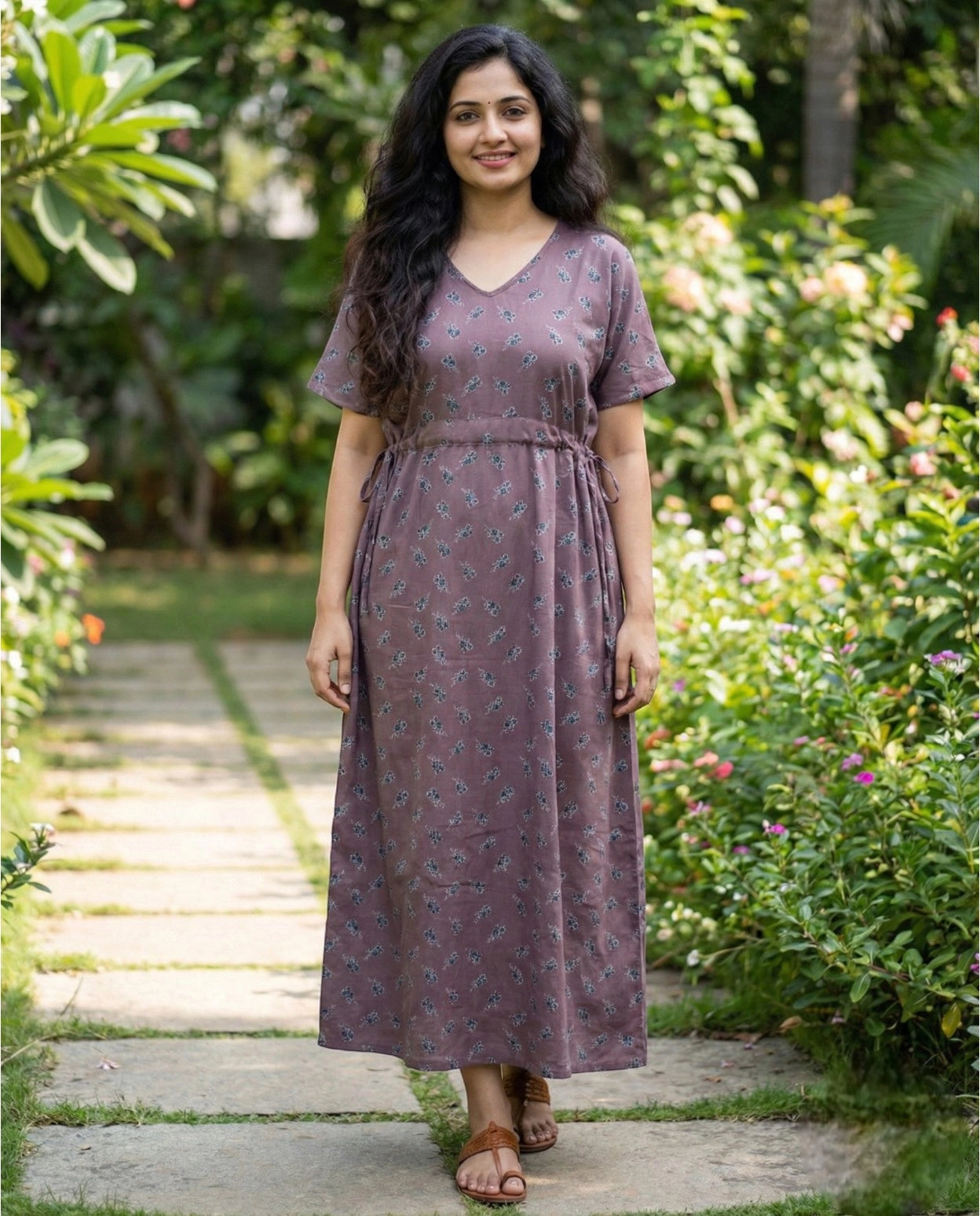 Paraiso premium cotton V-neck Maxi dress