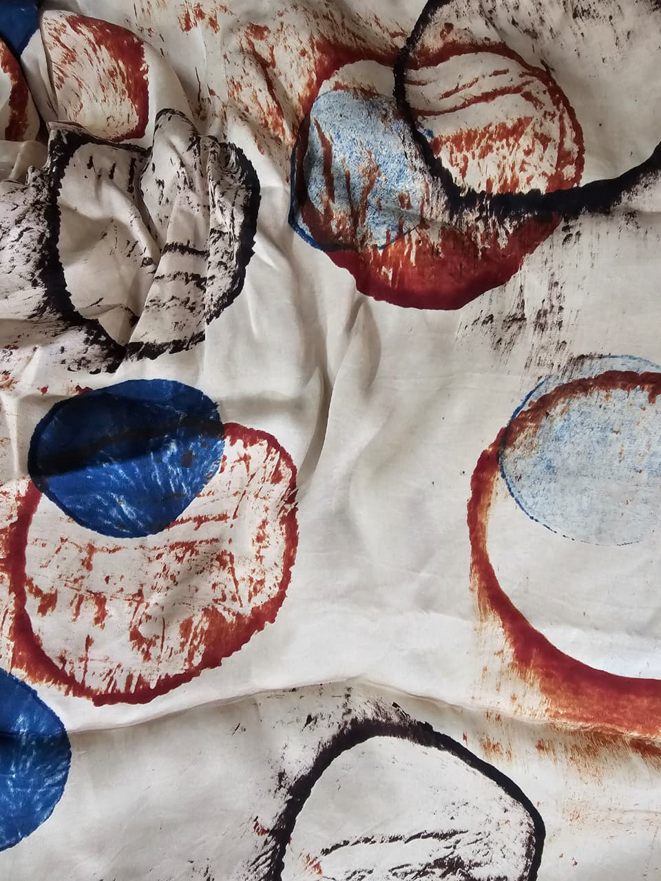 Trending Kaftan Shirt Dress in Pure Modal Silk with Block Prints