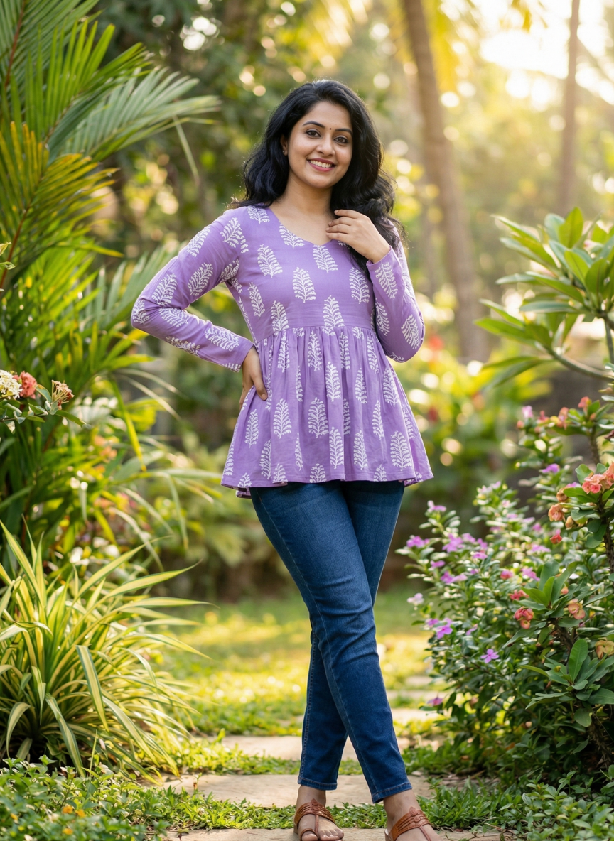 Full Sleeve Chic Short Top for Trendy Outings