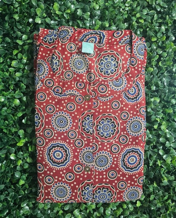 Miss Myrtle Symmetric Slitted Cotton Kurthi