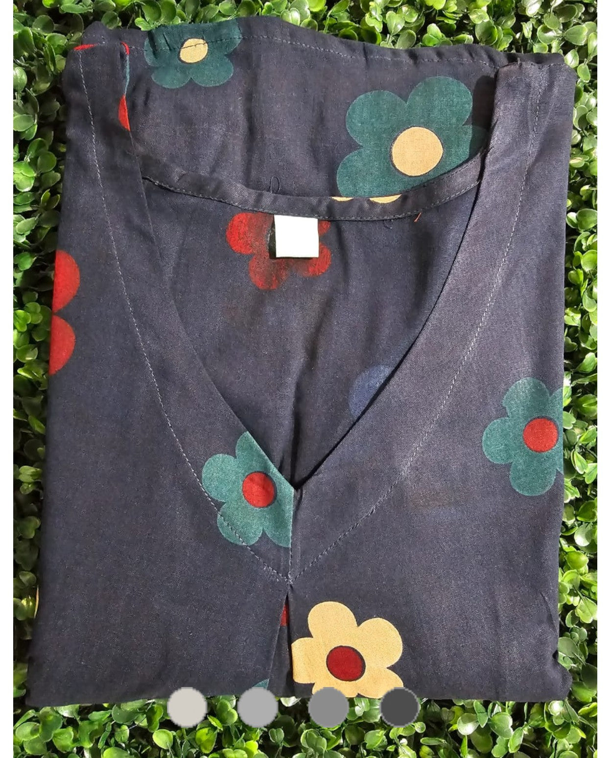 New Stylish Cotton Frock With Long Sleeves and Lace Detailing