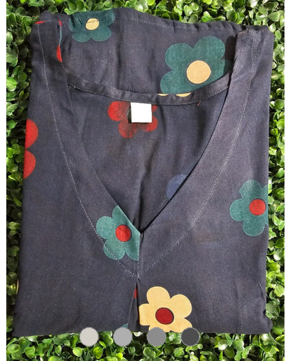 New Stylish Cotton Frock With Long Sleeves and Lace Detailing