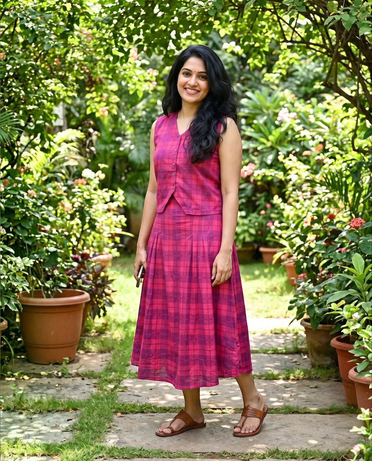 Pretty Duo - Comfy Cotton Crop top n Skirt Set (Sleeves attached)