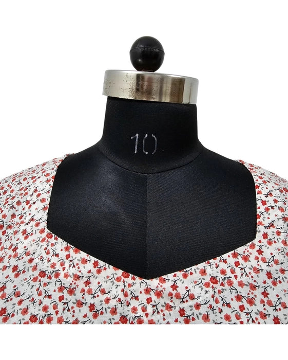 Long sleeved Flared Maternity cum Feeding Frock