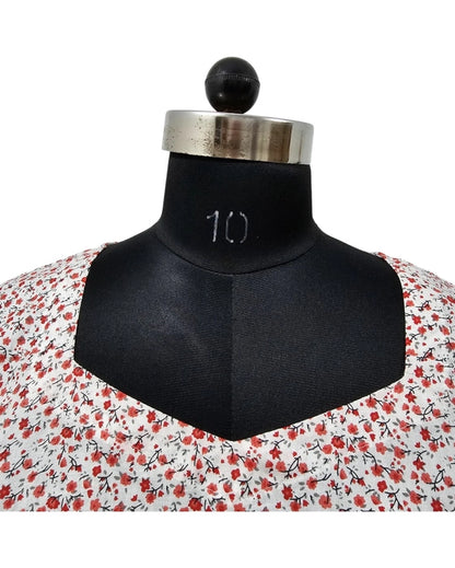 Long sleeved Flared Maternity cum Feeding Frock