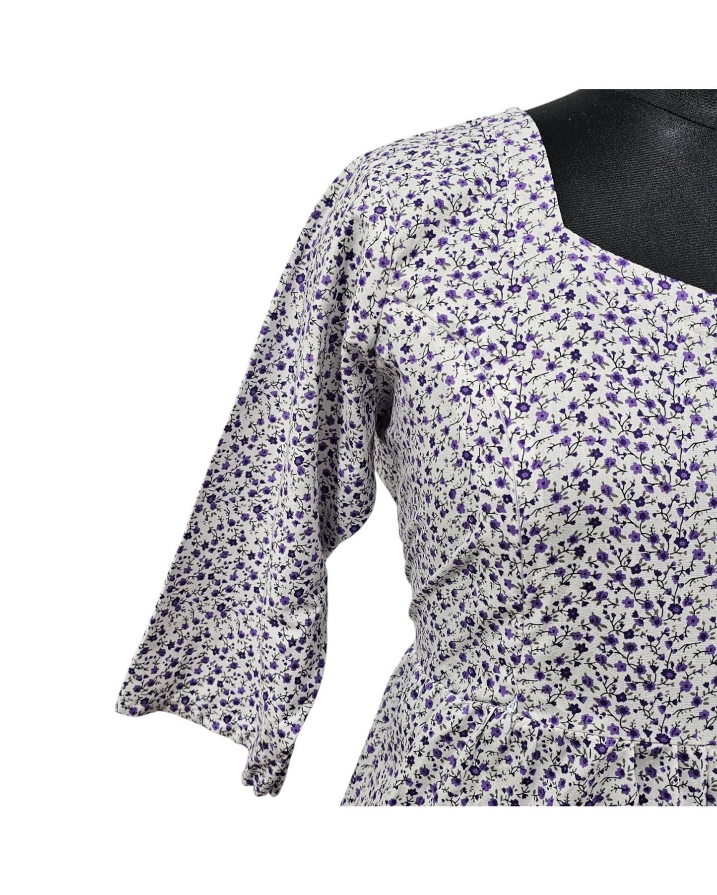 Long sleeved Flared Maternity cum Feeding Frock