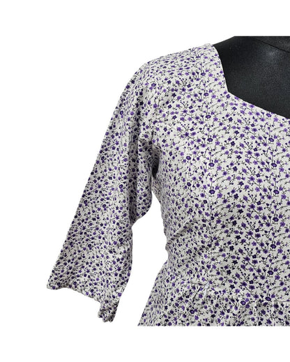 Long sleeved Flared Maternity cum Feeding Frock