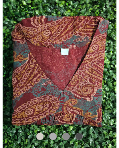 Stylish Aliya Cut Flared Frocks With Long Sleeves