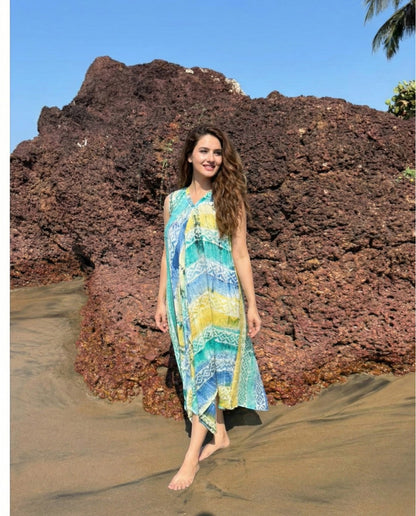 Urban Grace Asymmetric Frock in Georgette