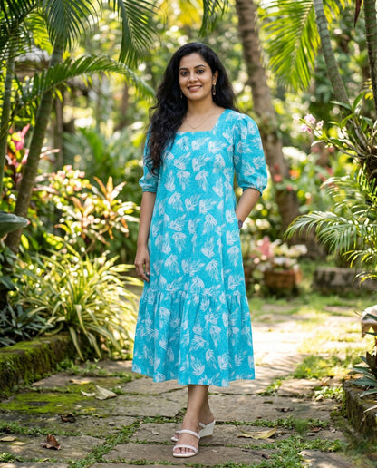 Pretty Printed  Flared Frock