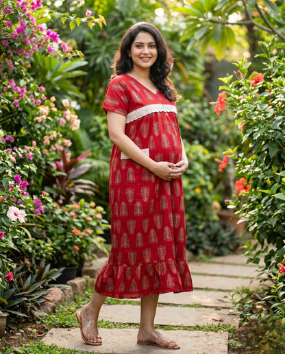 Comfy Frocks with Tie- Maternity cum Feeding