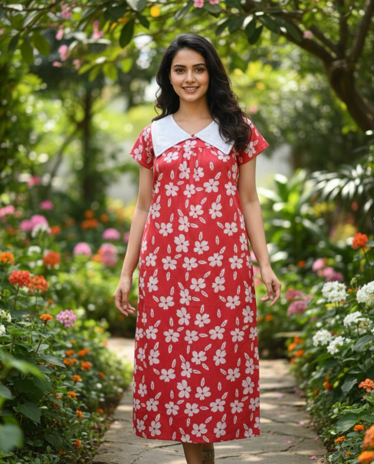 Stylish Bow Collar Frock