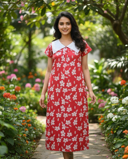 Stylish Bow Collar Frock