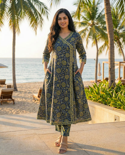 Stunning Cotton Co-ord sets with Mughal Prints