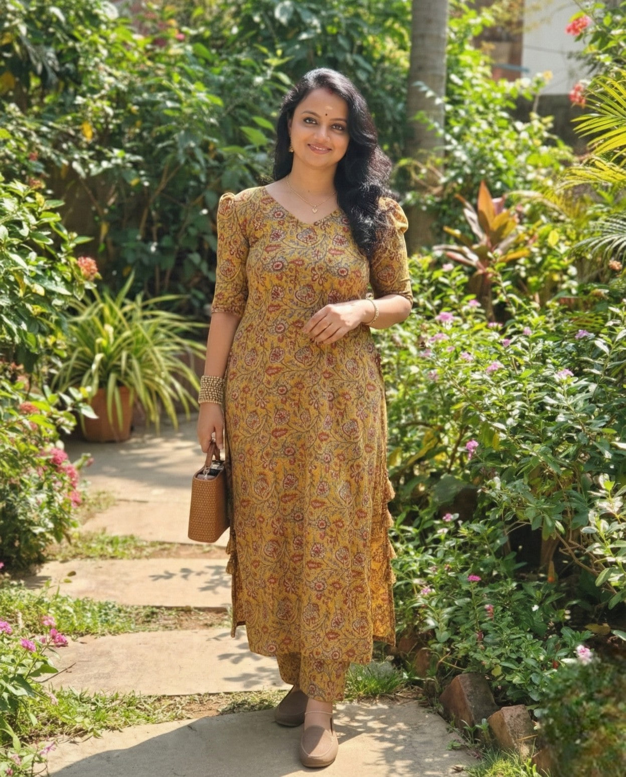 Ethnic Symmetric  Cotton Co-ord sets With Tussles-Pre Book