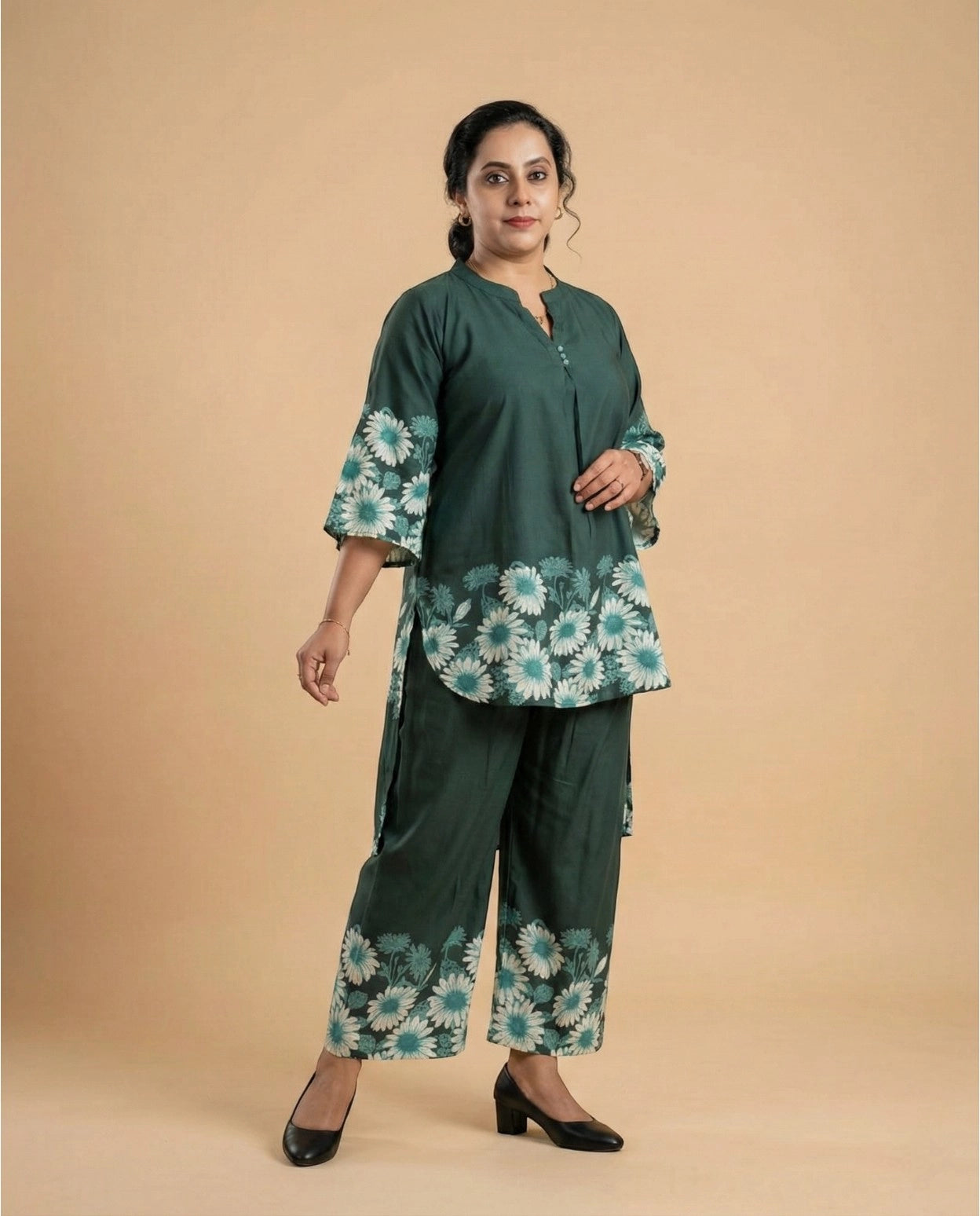 Miss Myrtle Asymmetric Cotton Floral Co-ord sets