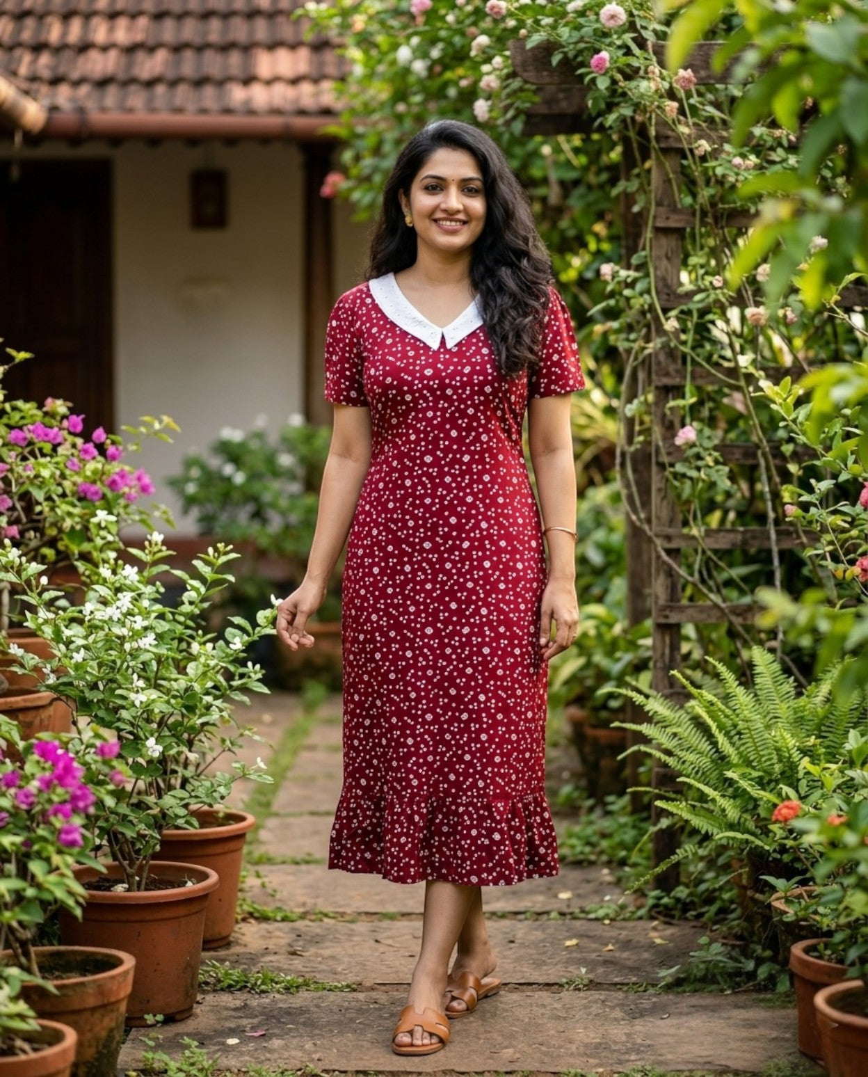 Peterpan Frocks with Semi Puff sleeves