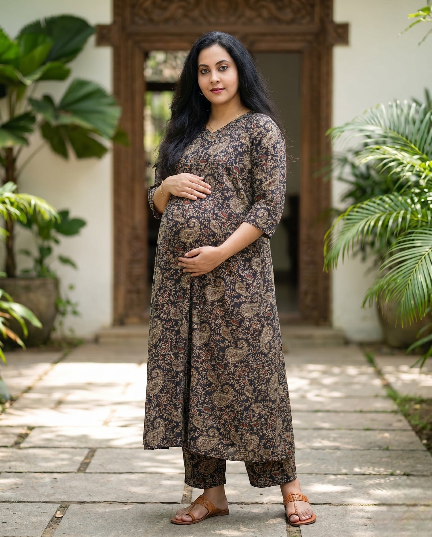 Symmetric  Cotton Co-ord sets With Feeding Support