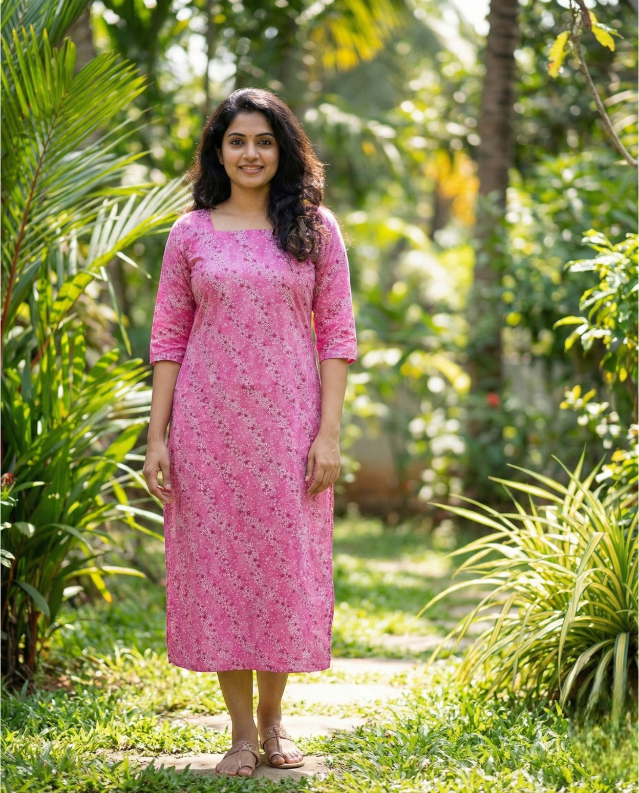 Normal sleeved A line top with long sleeves- Plus size