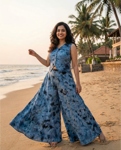 Trending Crop Top With Palazzo Pants