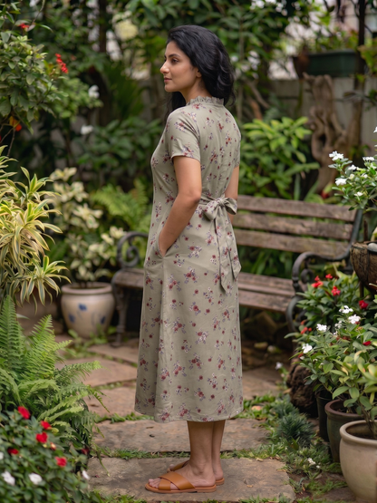 Frilled V Collar Frocks