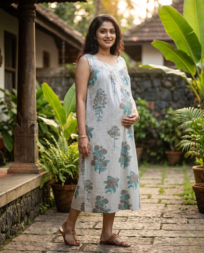 Breezy Diana Frock-Maternity Cum Feeding