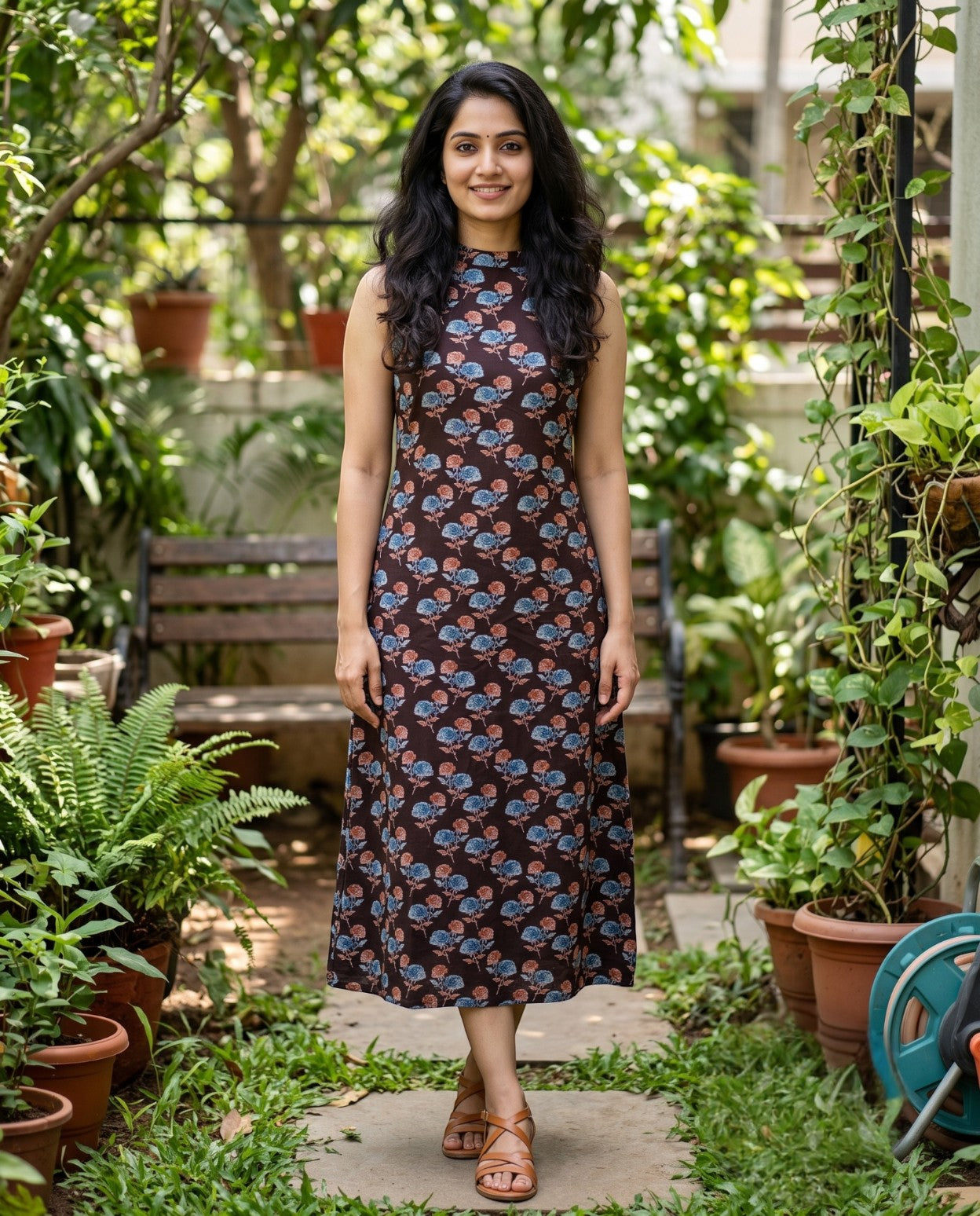 New Sleeveless cotton Frocks with Tie