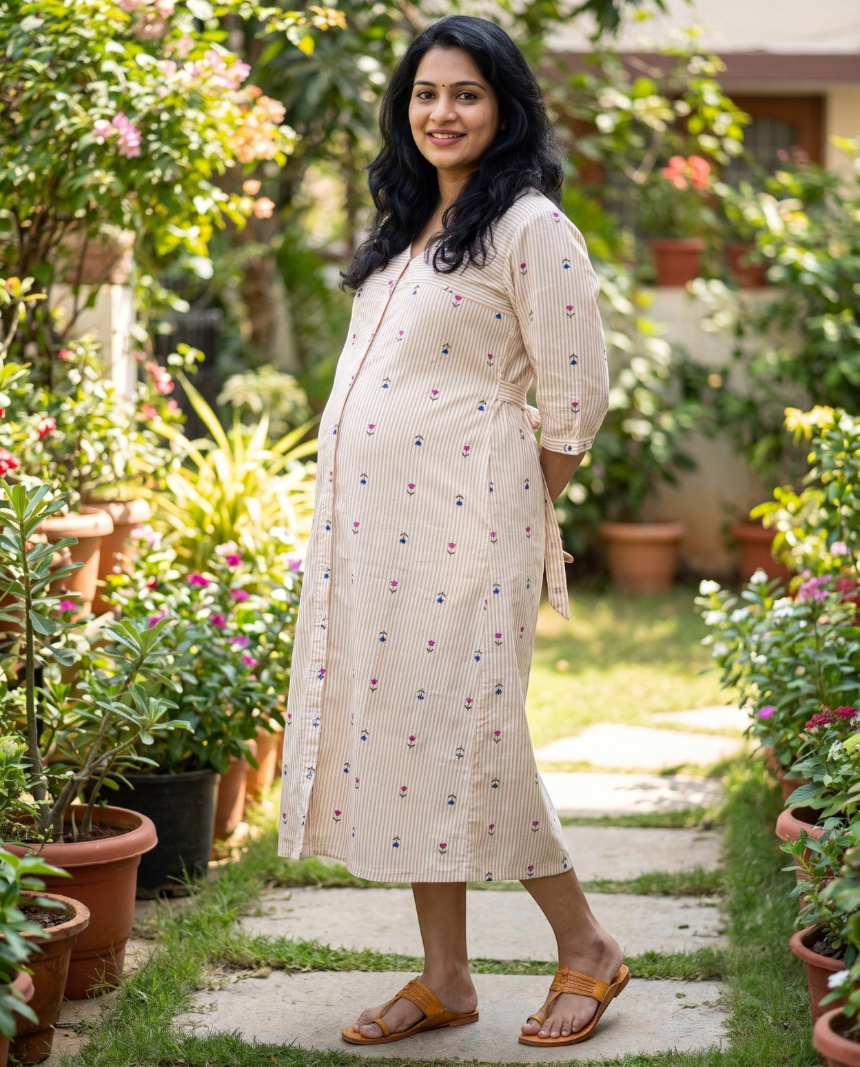 Button Down Midi Dress