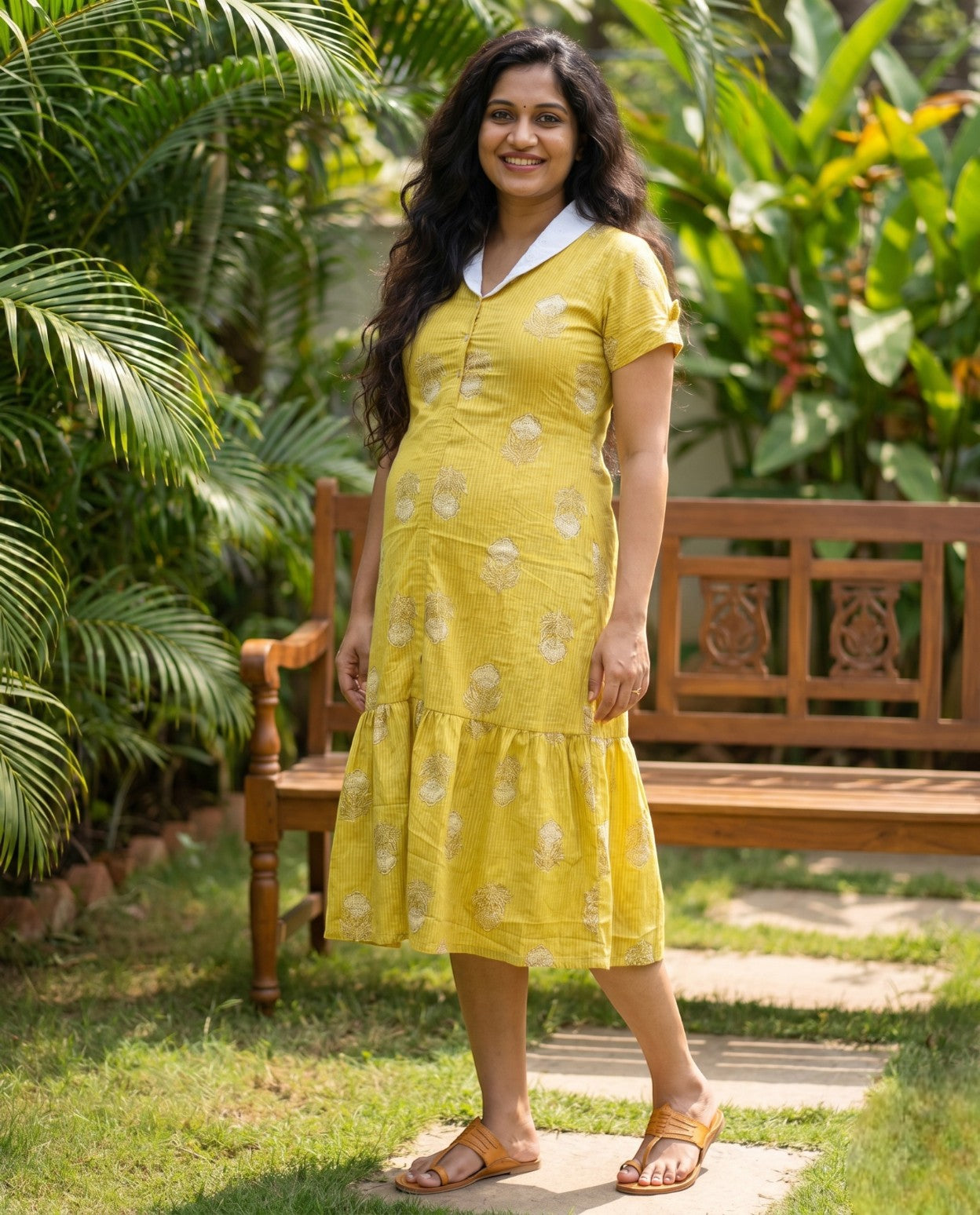 Vibrant Shawl Neck Frocks-Maternity Cum Feeding