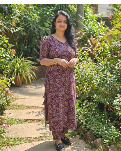 Ethnic Symmetric  Cotton Co-ord sets With Tussles-Pre Book