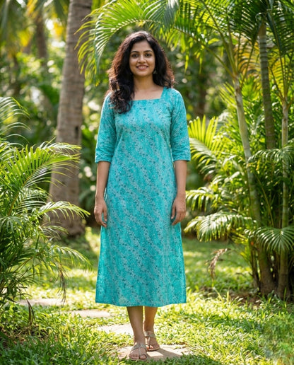 Normal sleeved A line top with long sleeves- Plus size