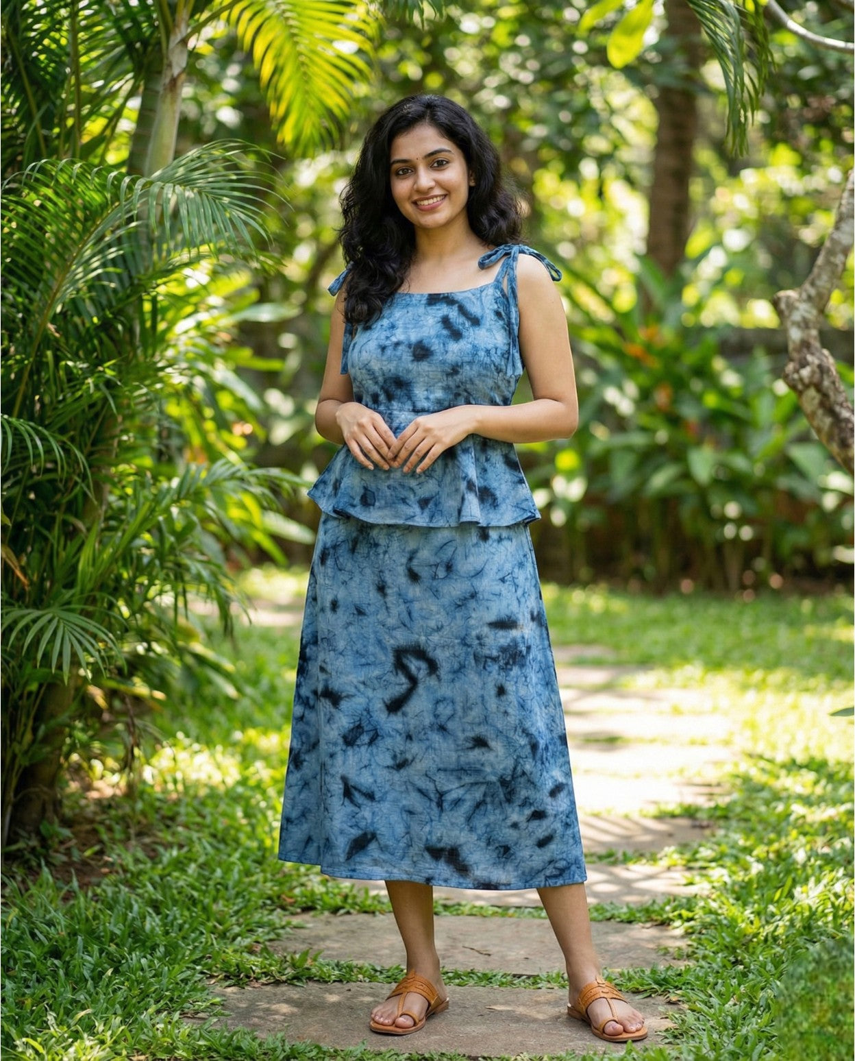 Camisole Tie Up Top and Skirt