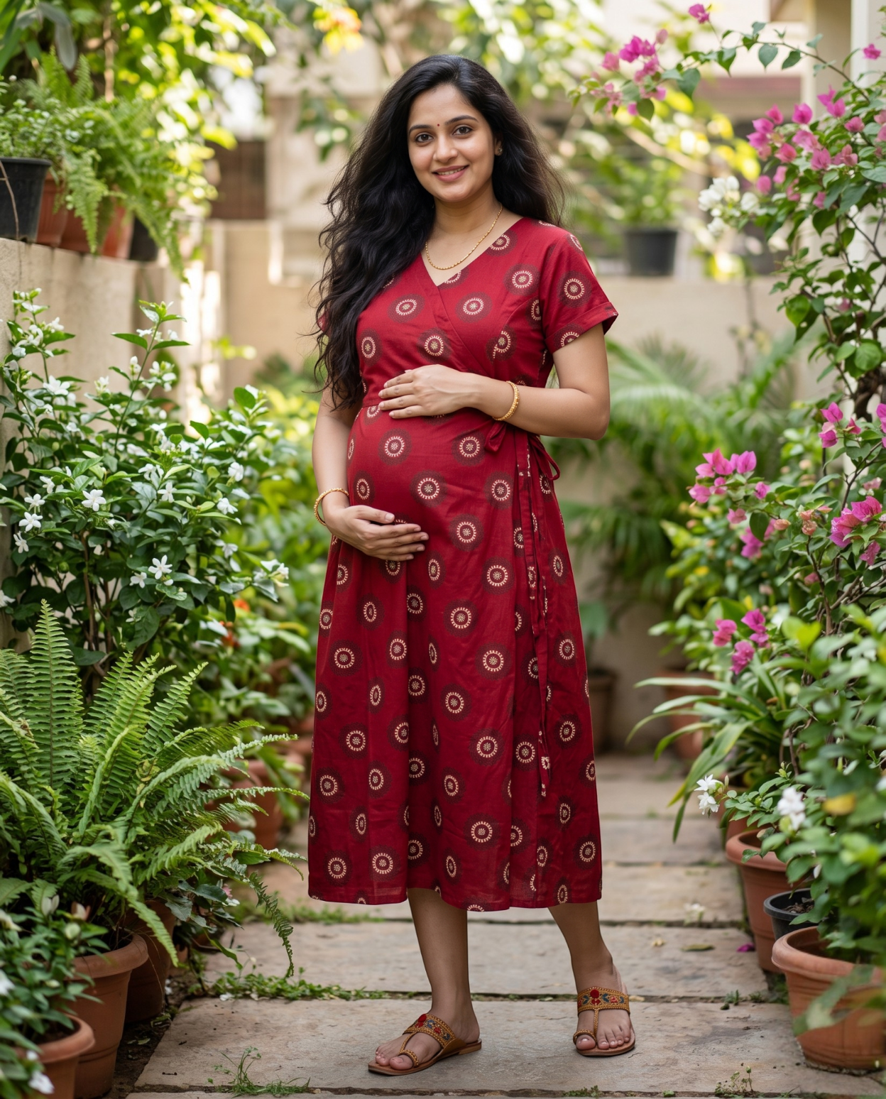 The Red Edit- Side Tie Frocks-Maternity Cum Feeding