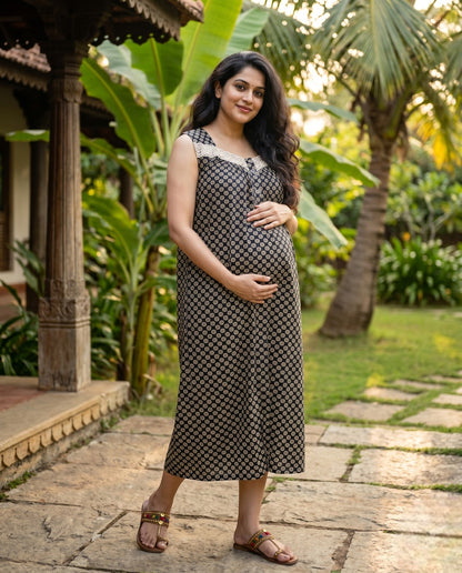 Breezy Diana Frock-Maternity Cum Feeding