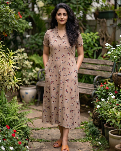 Frilled V Collar Frocks