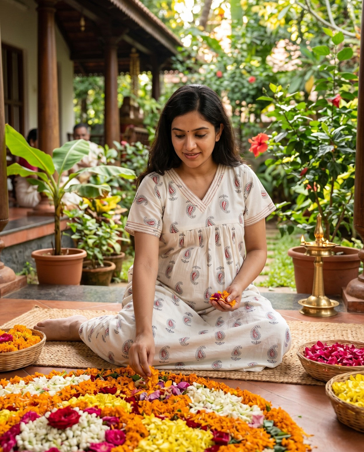 Onam Bliss Frocks-(Available With and Without Feeding support)
