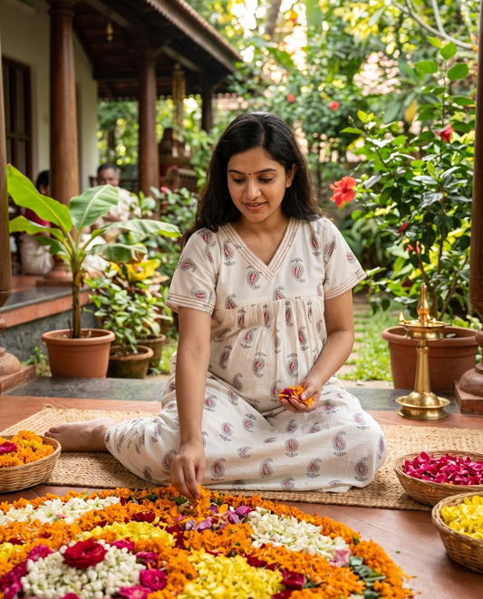 Onam Bliss Frocks-(Available With and Without Feeding support)