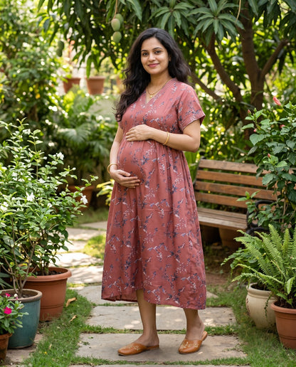 New V collar Frocks -Maternity cum Feeding