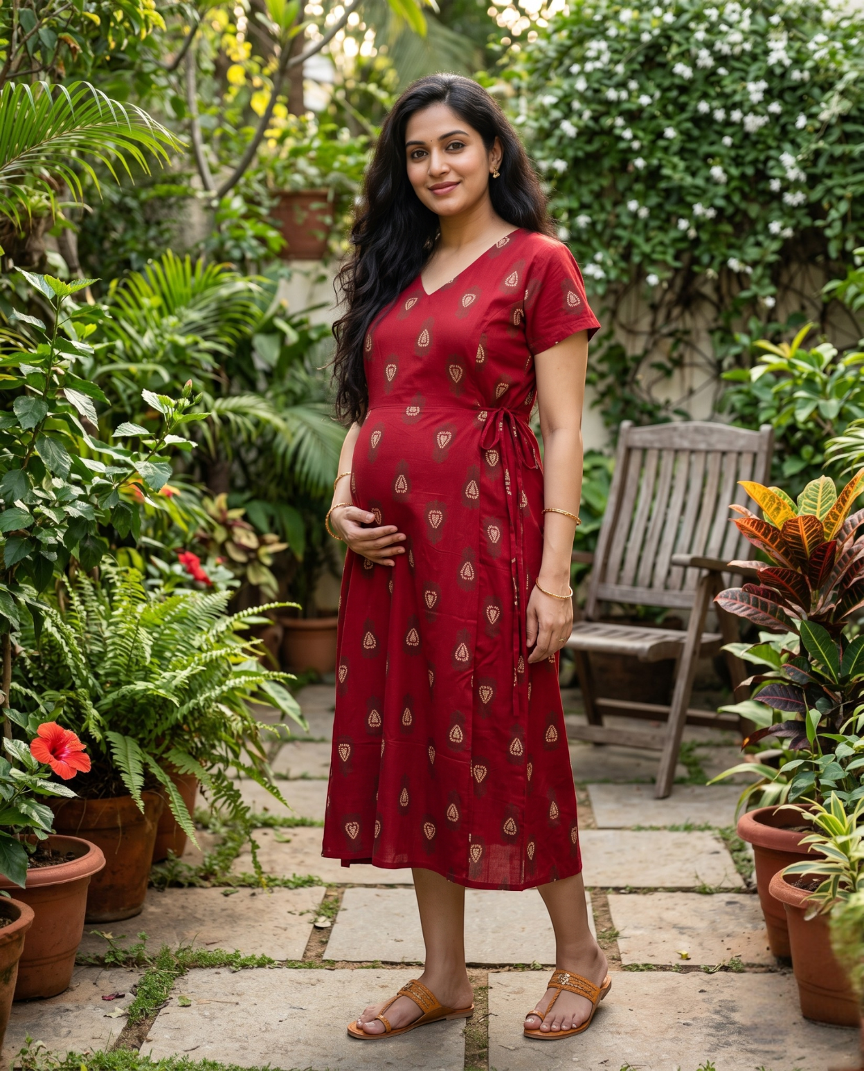 The Red Edit- Side Tie Frocks-Maternity Cum Feeding